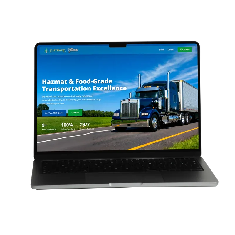 Earthwise Transportation logistics website built by Ghosxt